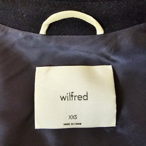 Aritzia Wilfred Jared Wool Coat - 2018 - Royal Navy - Sz XXS - Picture 5 of 16